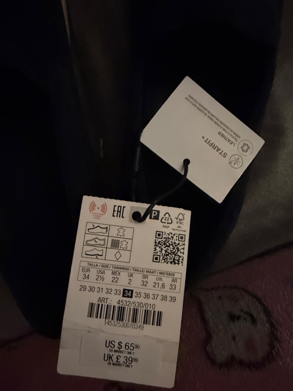 Zara Kids Navy Suede Slip-On Loafers - Picture 5 of 5